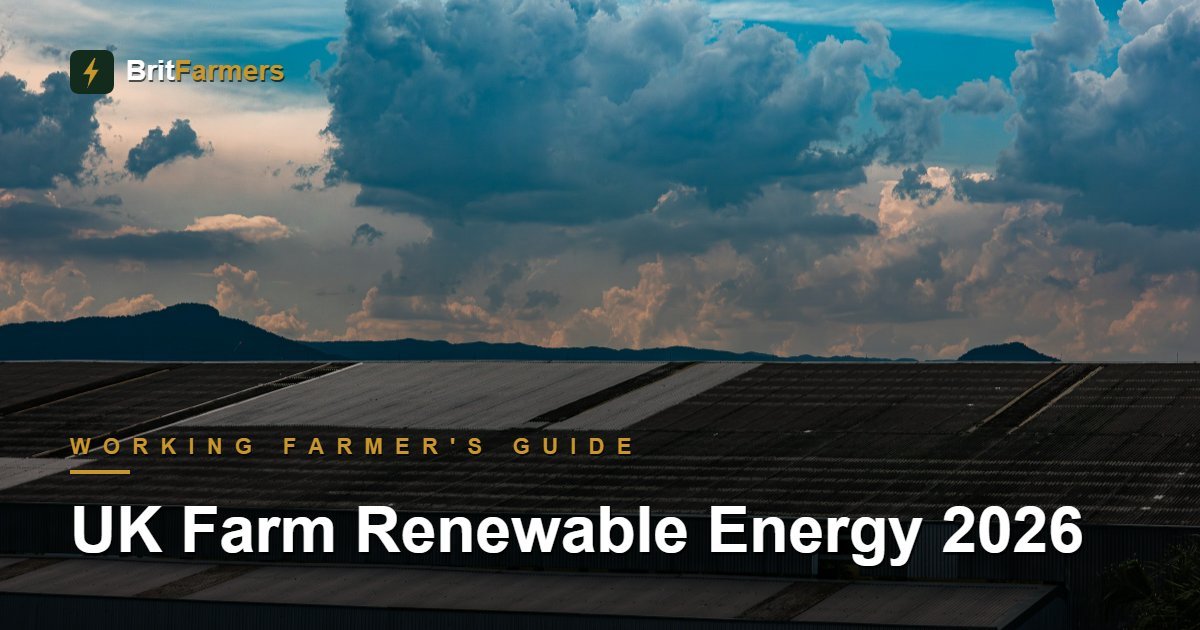 UK Farm Renewable Energy 2026: A Working Farmer's Guide to Solar, Wind, AD and Biomass — BritFarmers