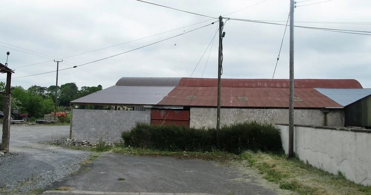 Farm buildings on the Northern Ireland side of the Border